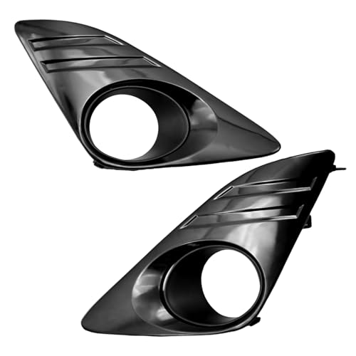 Fog Light Cover Bezel trim Pair With Hole Black Compatible with Toyota Camry XLE LE L 2012 2013 2014 5212706310 TO1039148,5212806310 TO1038148