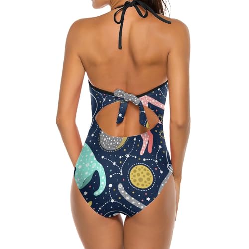 Maillot de bain une pièce chat de l'espace pour vos vacances à la plage - 2