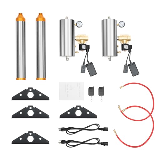 2PCS Confetti Machine, 150W Electric Stainless Steel Confetti Salute Machine with Remote & Power Cords, Professional Confetti Cannon Machine with 3 Adjustable Angle, 32.8-49.2ft Jetting Height