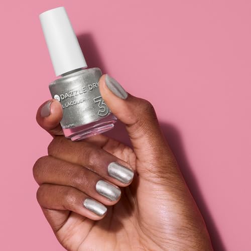 Dazzle Dry Nail Lacquer (Step 3) - Love Potion - A true metallic silver. Full-coverage metallic. (0.5 fl oz) - Thumbnail 5