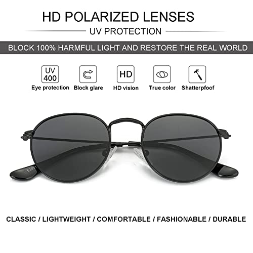 Image of Kids Polarized Sunglasses Classic Metal Frame for Baby Boys Girls Age 0-18, Three Sizes, 100% UV Protection