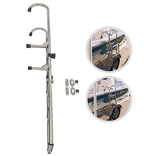 Escalera plegable de acero inoxidable 4 peldaños miniatura 5