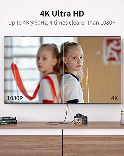 Silkland Micro HDMI to HDMI Cable 0.3M, 4K@60Hz, Supports Ethernet, 3D, HDR and ARC - Image 3