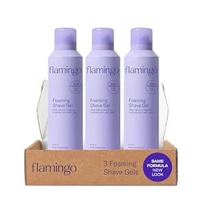 FLAMINGO Women’s Foaming Shaving Gel with Aloe Vera, 6.7oz – 3ct