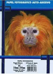 Papel Fotográfico A4 130g Auto Adesivo Brilhante 50 Folhas