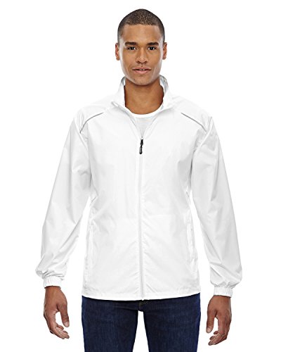 Core 365 Men's Motivate Unlined Lightweight Jacket, Medium, White 701