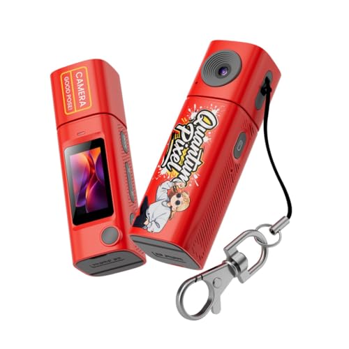 Image of 2026 New Lipstick Thumb Mini Camera, 2K HD Portable Long Battery Sports Camcorder for Students Outdoor Video & Photography(Red NO Card)