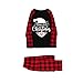 Produktbild Hengyouhui Schlafanzug Weihnachten Pyjama Familie Zweiteilige Nachtwäsche Karierte Homewear Bluse + Plaid Lange Hosen