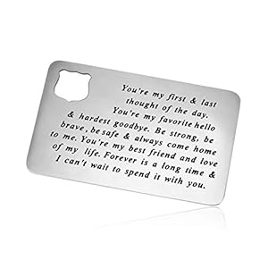 Vadaka Police Officer Gift Metal Wallet Insert Card for Boyfriend Police Jewelry Husband Gift From Wife Couple Gift Anniversary Card Gifts Engraved Wallet Inserts Card Wedding Birthday Gifts for Men