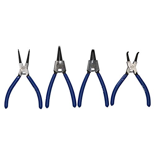 Ensemble pince circlips 150mm droit et courbé avec pointes renforcées haute précision