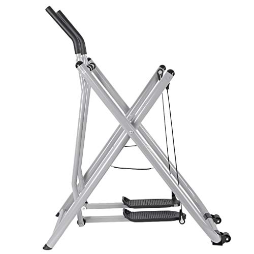 Tengma Foldable Air Walk Trainer Elliptical Machine Glider w/LCD Monitor, 250 LB Max Weight Fitness Home Gym Workout Exercise Equipment Air Walkers Glider