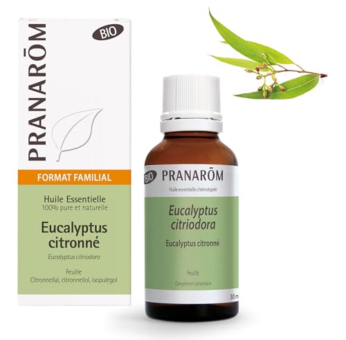 PRANARÔM Aceite Esencial Eucalipto Citronado BIO – Confort Muscular y Articular – Repelente Natural de Mosquitos – Aceite Esencial Quimiotipado HECT – 30 ml