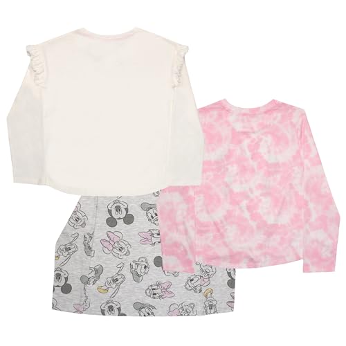 Image of Disney Princess and Minnie Mouse Long Sleeve Tees 3 Pack, Long Sleeve T-Shirt 3-Pack Bundle Set for Girls