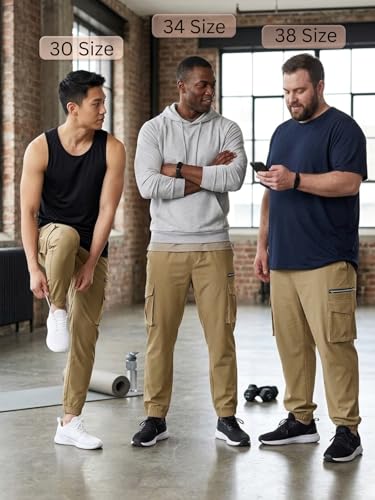 Image of GRECIILOOKS Men's Cargo Pants | 6 Pocket Cotton Cargo Joggers for Men | Loose Fit Stylish Pant with Pockets | Casual Baggy Trousers & Streetwear Lower