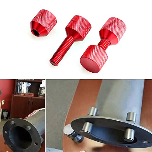 Cnraqr 1-1/8" Two Hole Pins Set 6061 Aluminum Lightweight Construction 2 Hole Flange Alignment Pin With Anodized Oxide Red Finish #TOP3