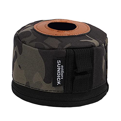 GZYF Portable Gas ive Case Fuel Cylinder Canister Storage Cover for Traveling Accessories Hiking Cooking Supplies BBQ, Black Camouflage S