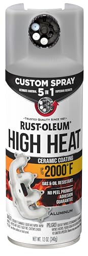 Rust-Oleum Automotive High Heat Spray Paint Custom Spray 5-in-1, 12 oz, Flat Aluminum