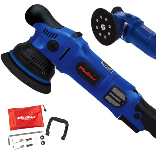Image of Maxshine M15 Pro Dual Action Polisher Blue - 15mm Long Throw Random Orbital Buffer, 1000W Detailing Machine 5″ Backing Plate - Variable Speed 2500-5000 OPM for Car, Truck, SUV & Boat Paint Correction