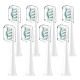 Toothbrush Heads for Philips Sonicare Replacement Brush Heads with Protective Cover Soft Dupont Bristles Electric Toothbrush Replacement Heads for Oral Health, 8 Pack