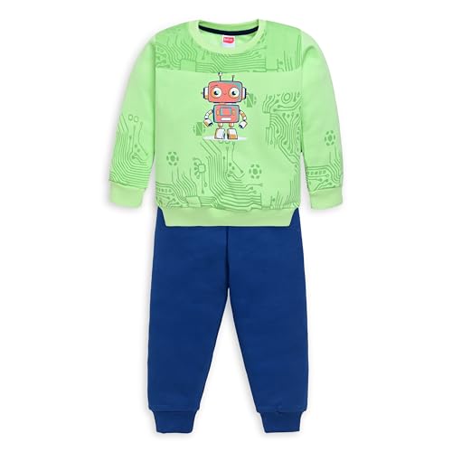 Image of LuvLap Baby Boys Full Sleeve Sweatshirt & Pyjama Set Pack of 1