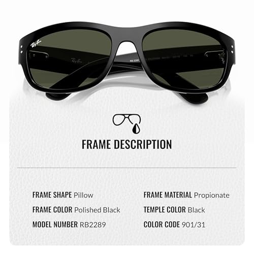 Ray-Ban RB2289 MEGA BALORAMA Square-Round Shaped Sunglasses for Men & Women with Official RAYBAN Eyewear Kit3