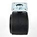 2 Inches Black Nylon Twin Wheel Swivel Plate Caster with 20 Screw - Set of 4