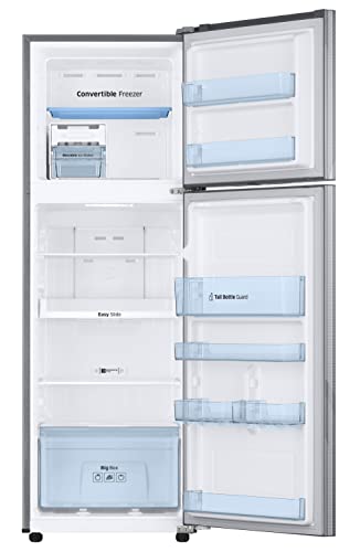 Image of Samsung 256L 2 Star Inverter Frost-Free Convertible 3 In 1 Double Door Refrigerator Appliance (RT30C3732YS /HL,Silver Archi)