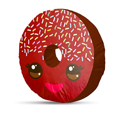 Image of Kesar Enterprises Donut /Doughnut Cushion /Pillow | Velvet Fabric|Birthday Gifts | Soft Toys | Suitable for Wheelchair, Car Seat, Home or Office for Kids Cushion | Size 14x14 inches