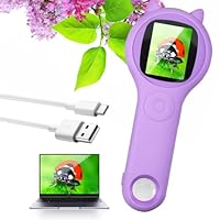 Handheld Microscope for Kids, Portable Digital Pocket Mini Microscope, Purple Handheld Digital Microscope Magnifying Glass Kids, Educational Microscope Science Experiment Toy for Age 3-12 Boys Girls