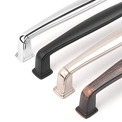 Koofizo Square Foot Cabinet Arch Pull - Oil Rubbed Bronze Furniture Handle, 3.8 Inch/96mm Screw Spacing, 10-Pack for Kitchen Cupboard Door, Bedroom Dresser Drawer, Bathroom Furniture Hardware