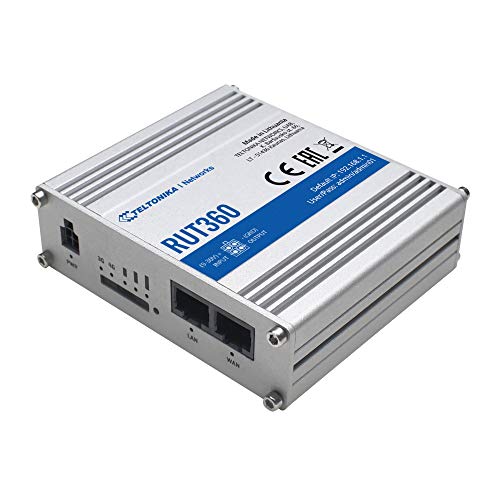 Image of Teltonika RUT360100100 Model RUT360 LTE Industrial Cellular Router; Only for use in USA; 4G /3G Frequencies; Ethernet Interfaces, WiFi and Cellular Module; Compatible with IoT and M2M Applications