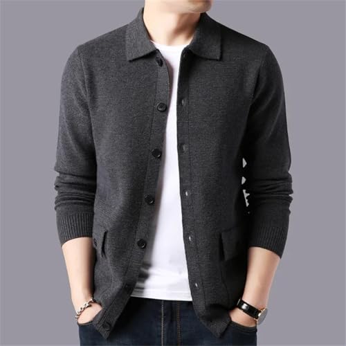 Sweater for Men Fall Autumn Casual Hombre Warm Solid Single Breasted Cardigan Knit2