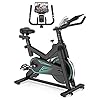 Indoor Cycling Bike Stationary - Exercise Bike for Home Cardio Workout with Comfortable Seat Cushion & Silent Belt Drive & Pad Holder