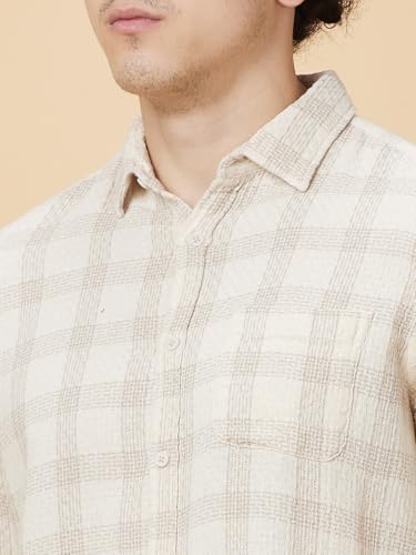 Image of Being Human Black Slim Fit Regular Collar Men's Shirt Clothing