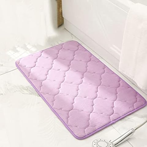 ETXDRFB Bath Mat,Bath Mats for Bathroom,Bath Mats for Bathroom Non Slip,Memory Foam Bath Mat Bathroom Mat,Bathroom Rug Bathmat,Pink,40×60cm Cover