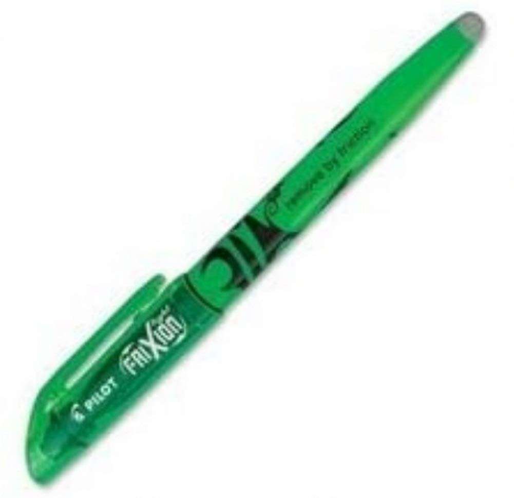 PILOTFrixion Light Highlighter with Erasable Green Ink, Chisel Tip, Dozen Count,(46513)