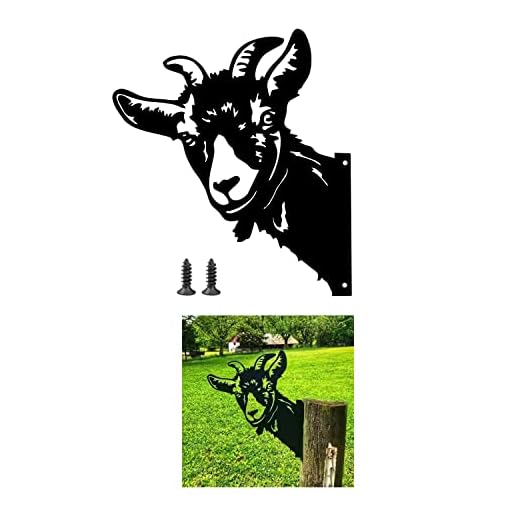 23+ Creative DIY Goat Playground Ideas for Your Farm 4 Yungeln Peeping Goat Metal Art Farm Garden Decor Garden Fence Decoration Outdoor Decoration for Farmhouse,Yard,Lawn