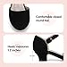 PANDANINJIA Girls Heels Dress Shoes Flower Girl Ankle Strap Closed Toe Toddler Heels Wedding Party Little Big Kids Pump Shoes Size 13 Black Nubuck