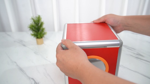 Caja De Sorteos Roja Con Abertura Redonda - Ideal Para Votaciones, Rifas Y Fiestas