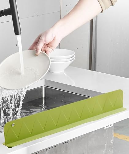 Image of Kitchen Sink Water Splash Guard Silicone || Sink Splash Guard in Kitchen || Splash Guard Kitchen Sink || Kitchen Tools & Accessories || Countertop Silicone Suction Cup (1)