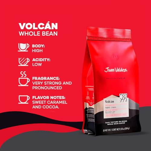 Juan Valdez Volcan Café en Grano Tostado Oscuro 454 g miniatura 4
