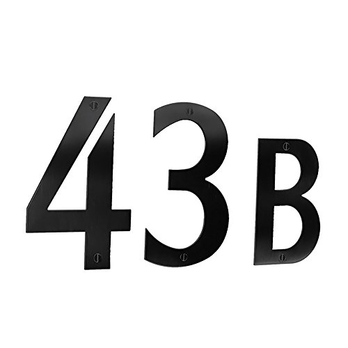 Beslagsboden bb943 acero inoxidable número de casa 3, color negro