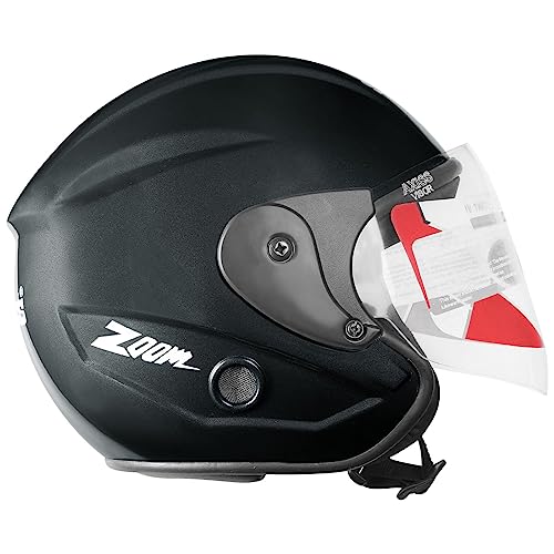 Image of Strong And Durable Stylish Full Face Scooty And Motorbike Helmet || Scratch Resistance And Silicone Glass Protection (Black), Cycling