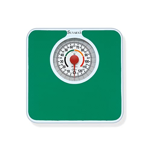 SUVARNA’s Manual BR9011 ARROW weight machine for personal use, weighing capacity upto 130kg with zero Adjustable function, 12 months warranty, India’s First NEEDLE rotating Scale (GREEN) SUVARNA’s Manual BR9011 ARROW weight machine for personal use, weighing capacity upto 130kg with zero Adjustable function, 12 months warranty, India’s First NEEDLE rotating Scale (GREEN)