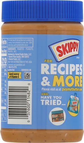 Image of SKIPPY Chunky Peanut Butter Spread No Sugar Added, 16 Ounce (Pack of 2)