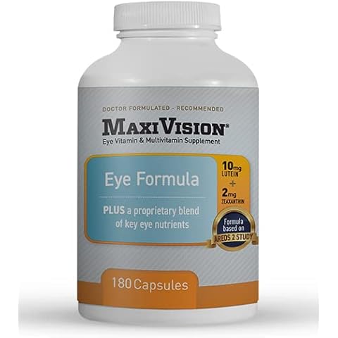 MaxiVision® Eye Formula - Eye Vitamin Based on AREDS 2 Study - Age-Related Macular Support (1 B, 180 Capsules) Cover