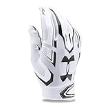 Under Armour Mens F5 Football Gloves, White/Black, Large