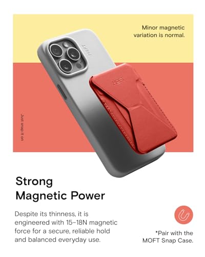 Image of MOFT Magsafe Wallet Stand Compatible with iPhone 16 /15 /14 /13 /12 Series, Angle Adjustment & MOVAS Phone Stand,Light Sunset