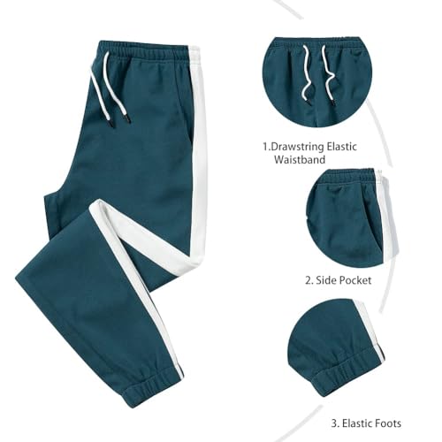 LBL Leading the Better Life Men's Sweat Suit 2 Piece Outfit Casual Contrast Sports Jogging Tracksuits Set4