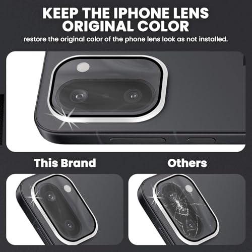 Image of FabeKee Camera Lens Protectors for OnePlus 15R Tough HD Individual Aluminum Alloy Lens Ring Cover, Scratch Resistant, Full Lens Cover| Silver